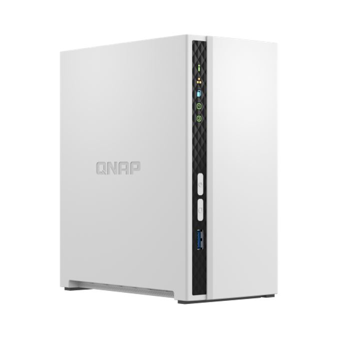 4711103080597 QNAP TS-233 2 Bay NAS ARM 4-core Cortex-A55 2.0GHz processor 2GB Hot-swappable 1xGbE WOL 2xUSB2.0 1xUSB3.2 FAN 2 year warranty