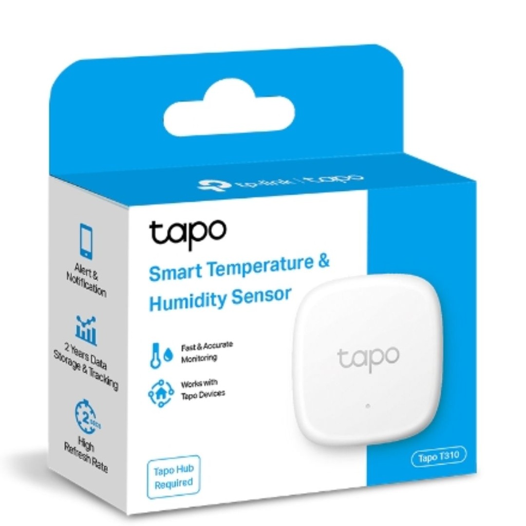 4897098687314 TP-Link Tapo Smart Temperature  Humidity Monitor, Fast  Accurate, Free Data Storage  Visual Graphs,Tapo T310