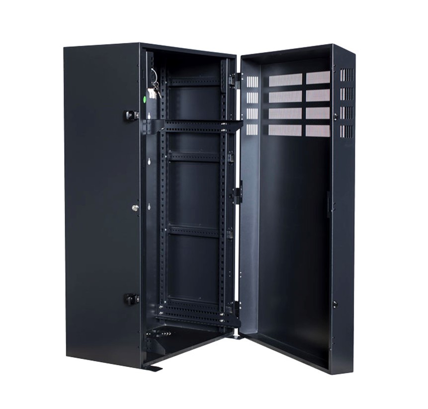 UPPS-PSVR8 PowerShield Vertical Wall Mount Rack with 8U vertical capacity, provides secure and space-saving mounting for UPS systems