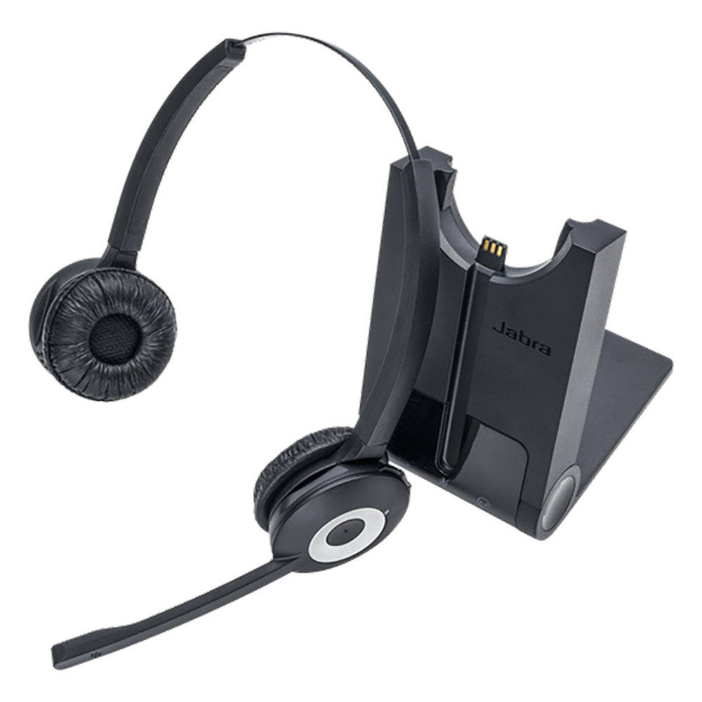 5706991018332 Jabra PRO 920 Duo Wireless Headset, Work Space At office desk, Around office, Connectivity Desk phone, DECT Up to 120M Range, 2ys Warranty