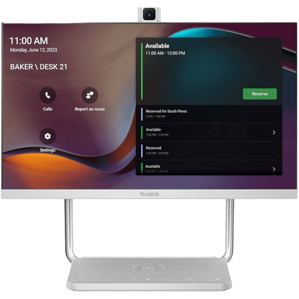 6938818311381 Yealink DeskVision A24 Microsoft Teams Display For Personal Collaboration, 24"Touch Screen, 4K Camera, Built-in Audio, Wireless Charging