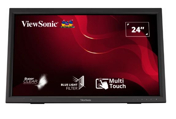 766907008654 ViewSonic 24” TD2423 IR 10 Point Touch Advanced Ergonomics, Magnetic Pen Holder, 40 degrees Tilt, 7H Hardness VESA 100, Glove, Multi OS Touch Monitor