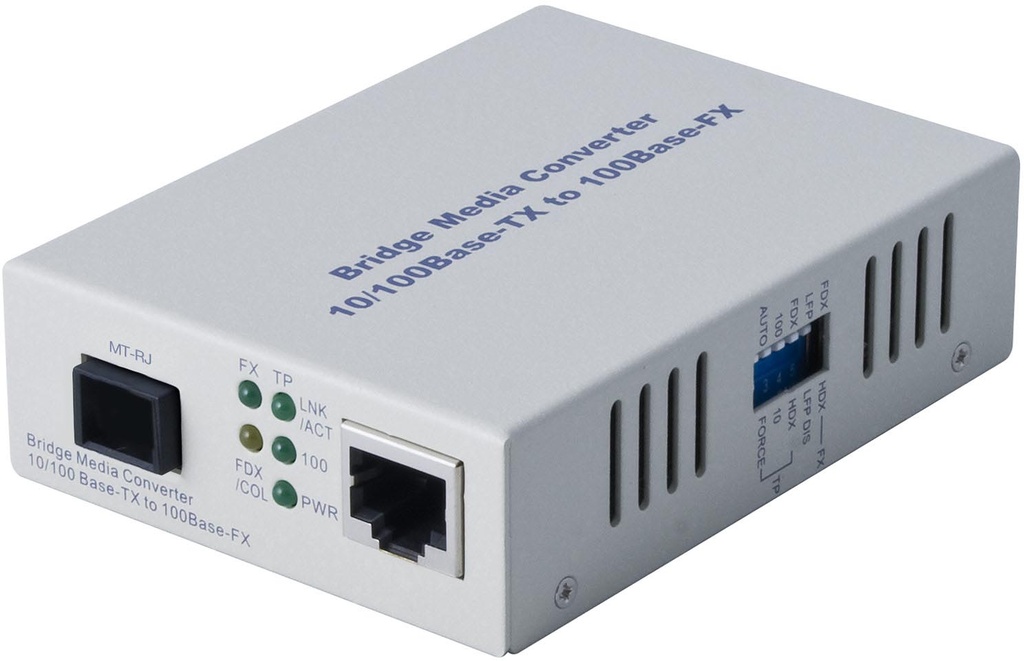 NHA-FCR200MT Alloy FCR200MT 10/100Base-TX to 100Base-FX Multimode Fibre (MT) Converter with LFP via FEF or FM. 2Km