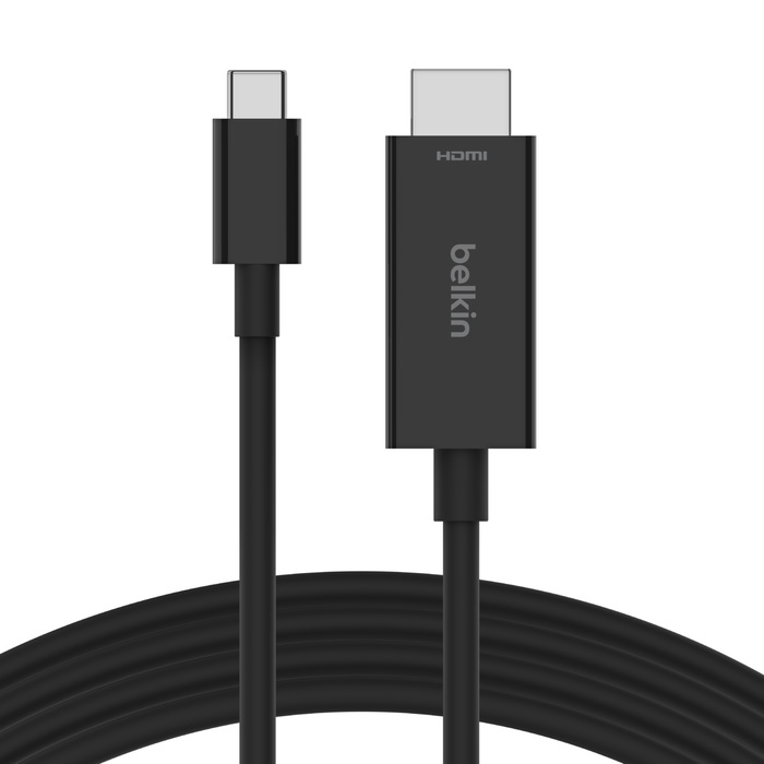 745883843060 Belkin Connect USB-C™ to HDMI Cable 2M - Black (AVC012bt2MBK), Supports resolutions up to 8K 60Hz and HDR10+, Plug and Play