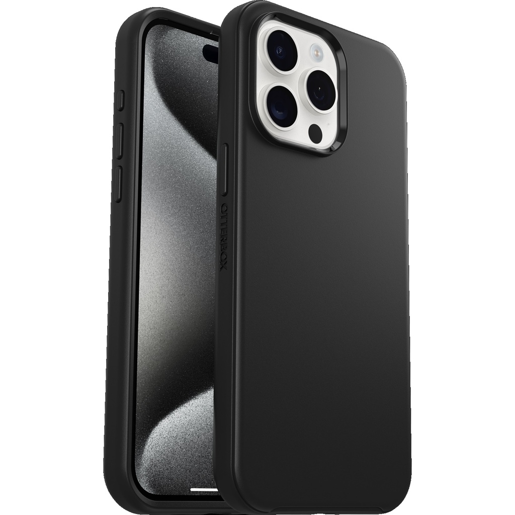 840304730223 OtterBox Symmetry Apple iPhone 15 Pro Max (6.7") Case Black - (77-92631), Antimicrobial,DROP+ 3X Military Standard,Ultra-Sleek,7 Years Warranty