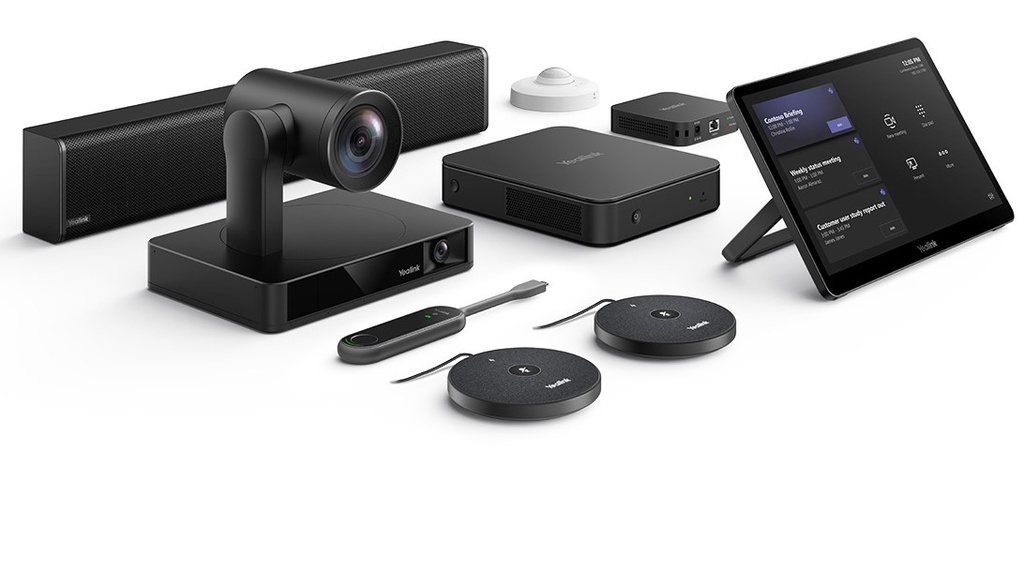 6938818316300 Yealink MVC860 Microsoft Teams Kit, UVC86 4K Dual Camera, 2x VCM35 Wired Mics, RCH40, RoomSensor, WPP30 Dongle, MSpeaker II, MCoreKit C5