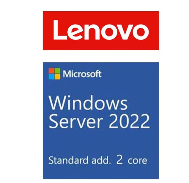 889488595563 LENOVO Windows Server 2022 Standard Additional License (2 core) (No Media/Key) (Reseller POS Only  ST50 / ST250 / SR250 / ST550 / SR530 / SR550 / SR65