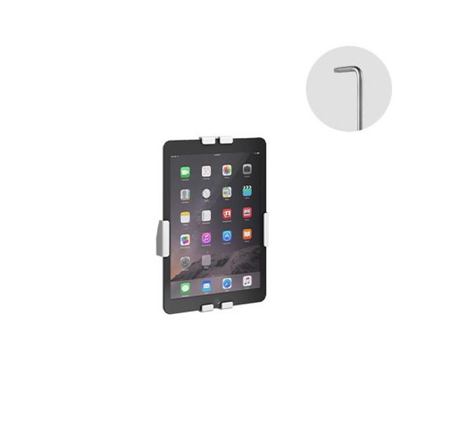 6956745177283 Brateck Universal Anti-Theft Tablet Wall Mount compatible with most 7.9”-11” Tablet-White (LS)