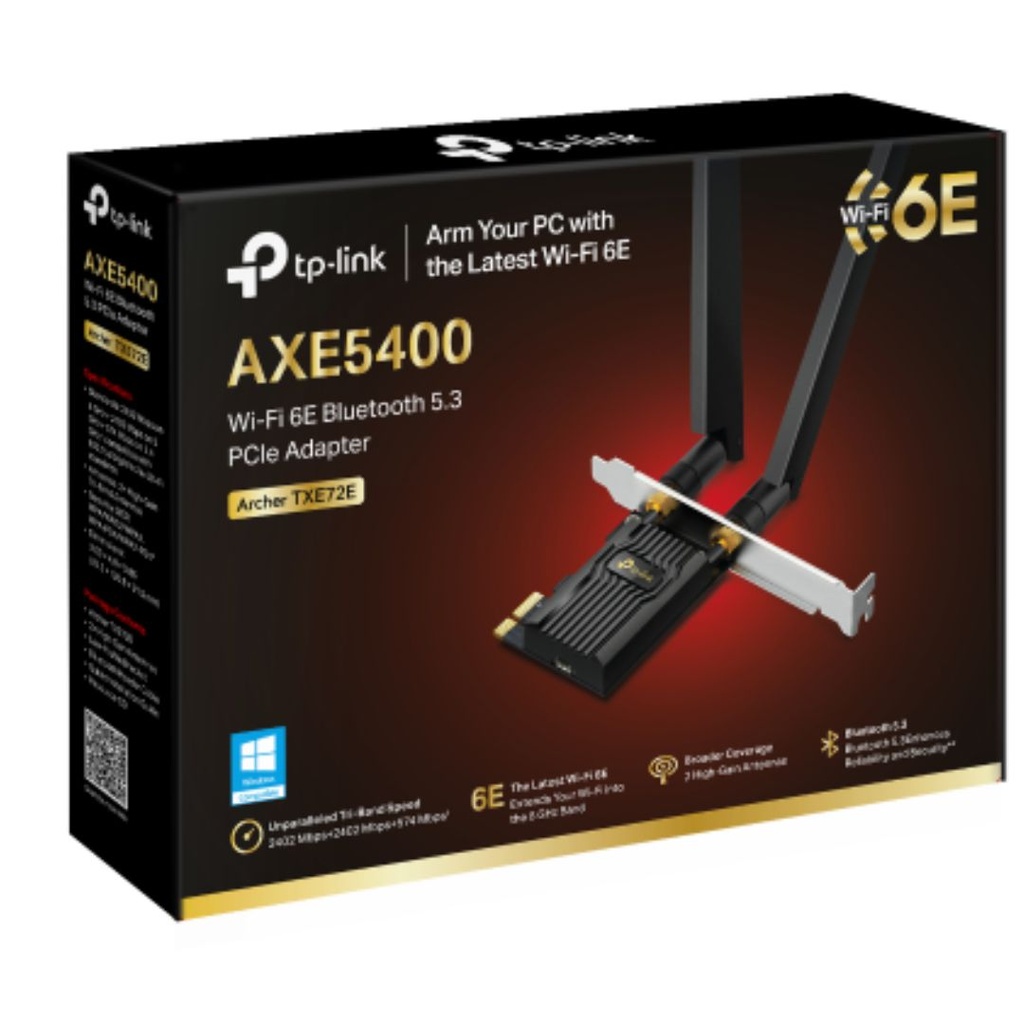 4897098688380 TP-Link Archer TXE72E AXE5400 Wi-Fi 6E Bluetooth 5.3 PCIe Adapter