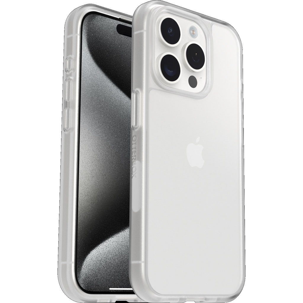 840304731398 OtterBox React Apple iPhone 15 Pro (6.1") Case Clear - (77-92756), Antimicrobial, DROP+ Military Standard, Hard Case,Soft Grip,7 Years Warranty