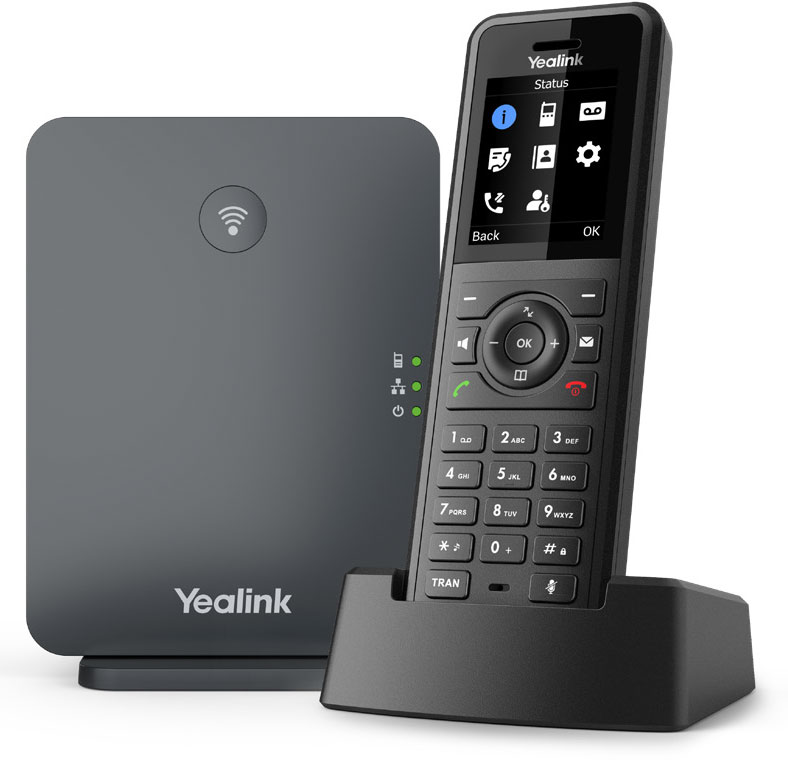 6938818310278 Yealink W77P High-Performance IP DECT Solution including W57R Rugged Handset And W70B Base Station, Up To 20 Simultaneous Calls, Noise Cancellation