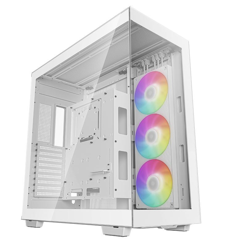 6933412774730 DeepCool CH780 White Panoramic Tempered Glass ATX Case, 1 x Pre-Installed Fans, GPU up to 480mm, USB3.0×4, Audio×1, Type-C×1