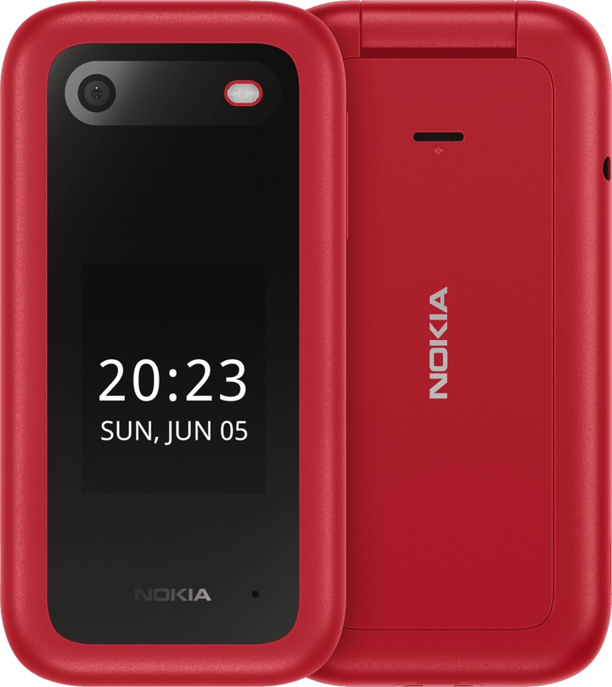 6438409077929 Nokia 2660 Flip 4G 128MB - Red (1GF012HPB1A03)*AU STOCK*, 2.8", 48MB/128MB, 0.3MP, Dual SIM, 1450mAh Removable, 2 Years Warranty