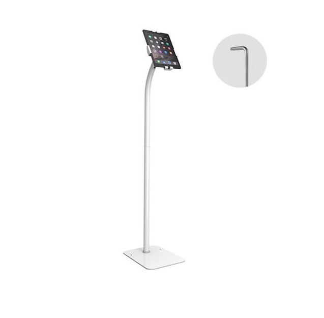 6956745177276 Brateck Universal Anti-Theft tablet floor stand compatible with most 7.9”-11” Tablets-White (LS)