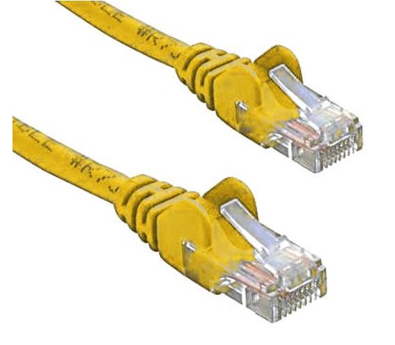 754523500447 8ware CAT5e Cable 25cm / 0.25m - Yellow Color Premium RJ45 Ethernet Network LAN UTP Patch Cord 26AWG CU Jacket