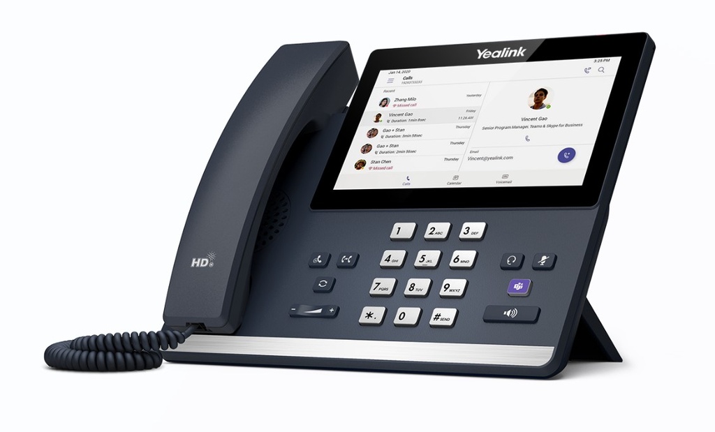 6938818318410 Yealink MP56 E2 Teams IP Phone, Android 13, Mid-level, Teams and Skype Compatible, 7-inch touchscreen, HD Audio, Teams button, Supports Office 365