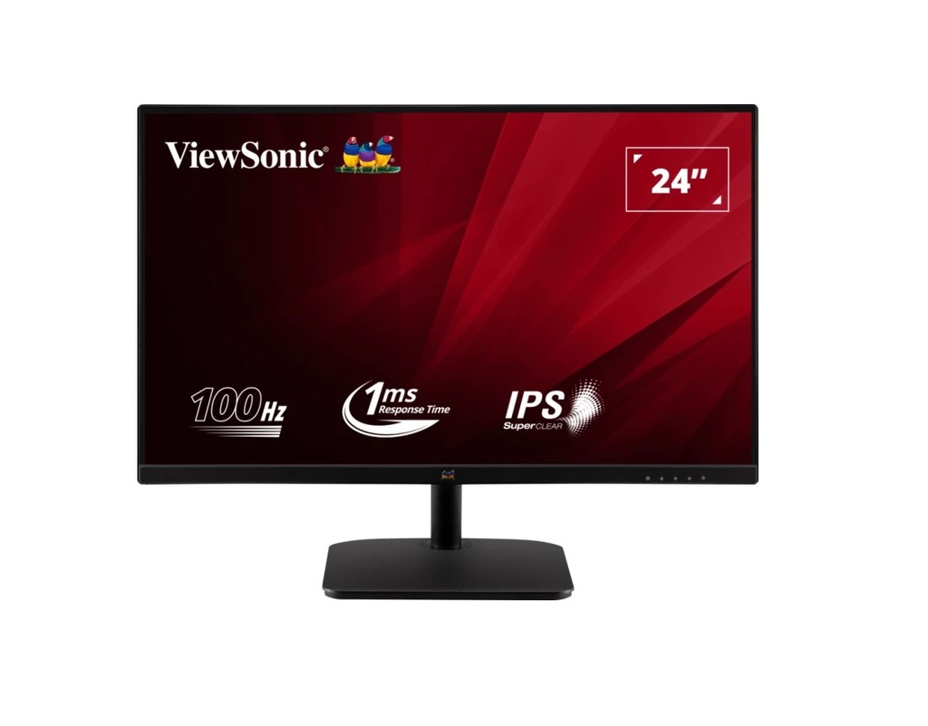 766907006797 ViewSonic 24” SuperClear IPS, 1ms 100hz, FHD 1920x1080, HDMI, VGA, 3.5 Audio, Multi-View, Eye Care. VESA 75m, Office Ultra Thin Bezel Monitor - Retail