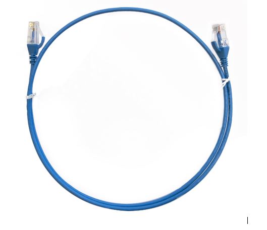 754523509990 8ware CAT6 Thin Cable 1.5m / 150cm - Blue Color Premium RJ45 Ethernet Network LAN UTP Patch Cord 26AWG