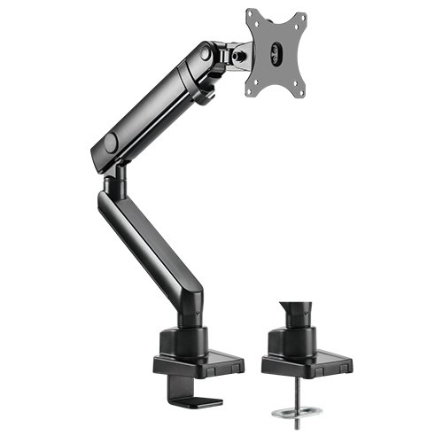 6956745160087 Brateck Single Monitor Aluminium Slim Mechanical Spring Monitor Arm Fit Most 17"-32" Monitor Up to 8kg per screen VESA 75x75/100x100 (LS)