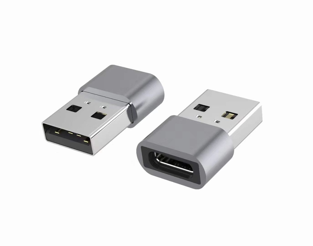 9320652021187 Astrotek USB-C to USB-A Type C Female to Type-A Male OTG Adapter 480Mhz For Laptop, Wall Chargers,Phone Sliver