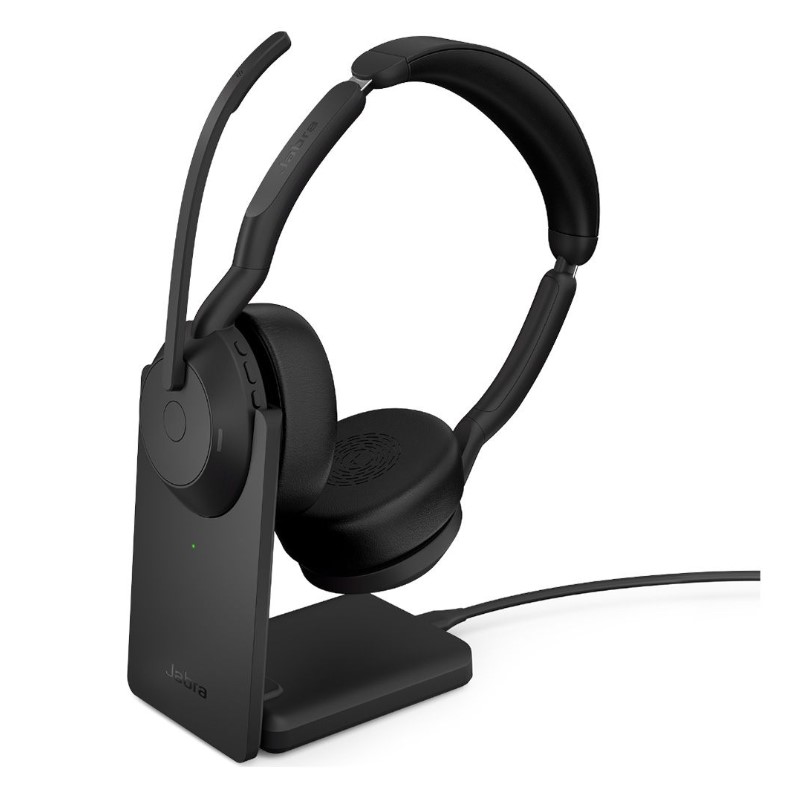 5706991027556 Jabra  Evolve2 55 Link380a UC Stereo Stand USB-A, Link 380 Bluetooth® Adapter ,30m Wireless Range, 18 Hours Battery Life, ANC