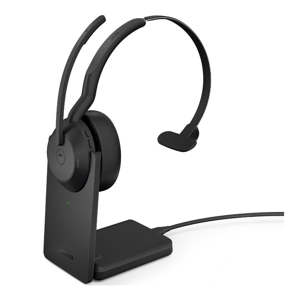 SPJ-EVL2-55-MS-M-STA Jabra  Evolve2 55 USB A MS Teams Mono Stand, Active Noise Cancellation (ANC), Link 380 Bluetooth® Adapter ,30m Wireless Range, 18 Hours Battery Life