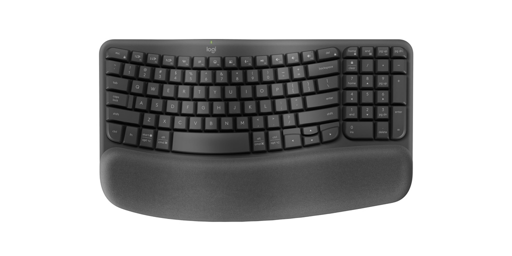 97855191502 Logitech Ergo Series Wave Keys Wireless Ergonomic Keyboard (Graphite)