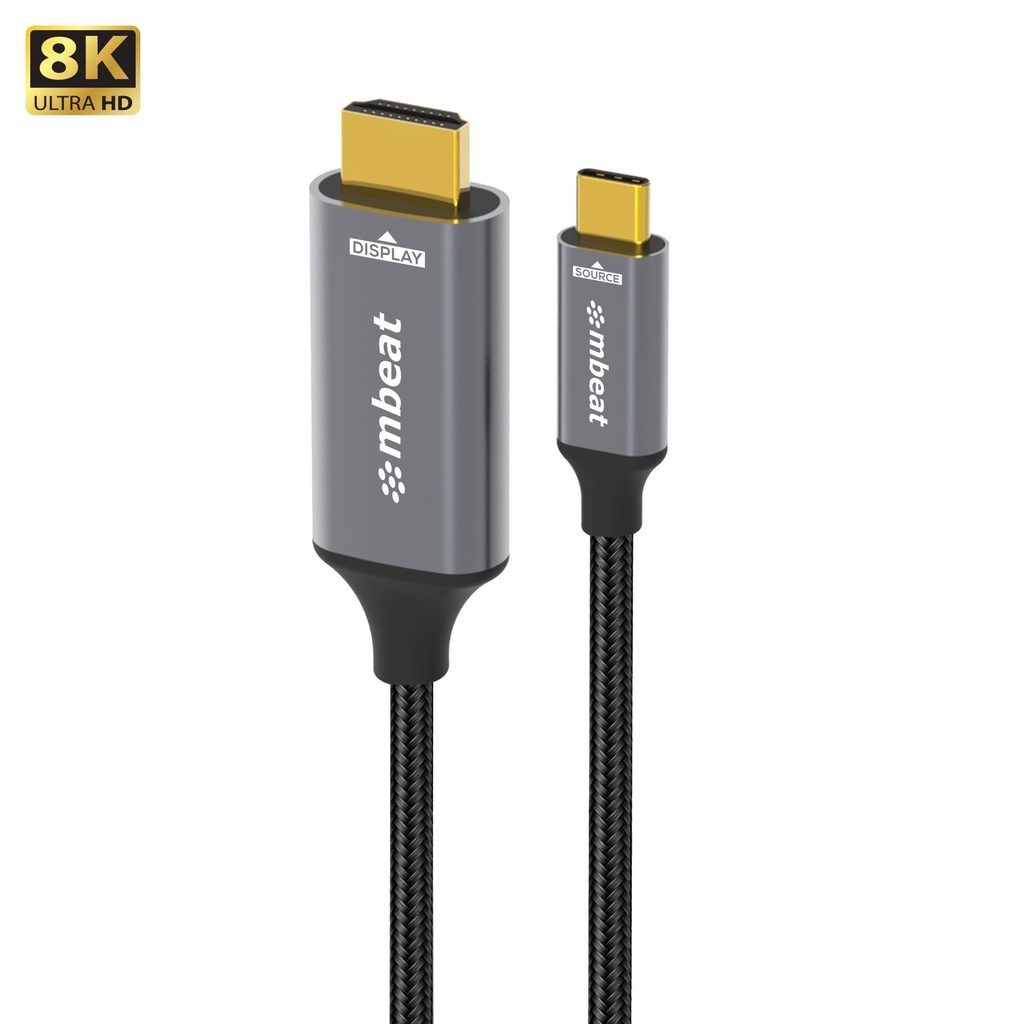 9346396003593 mbeat Tough Link 8K 1.8m USB-C to HDMI Cable  Host Interface: USB-C Output Interface: HDMI USBC-C HDMI  Package Weight: 101.3g
