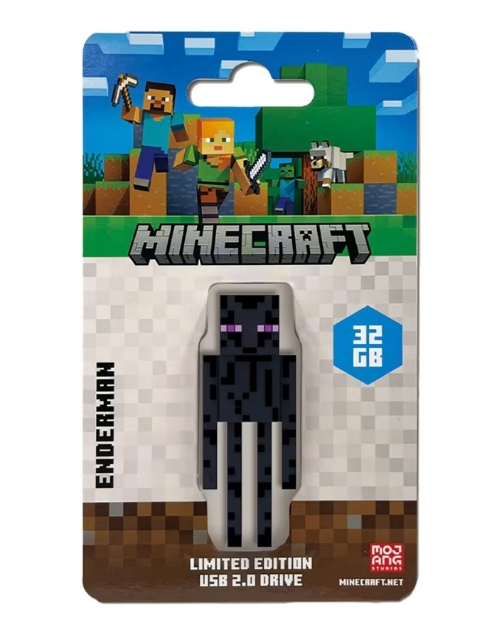 4895117969809 Verbatim Minecraft Collector s Edition USB Flash Drive - 32GB - Enderman Retail Pack