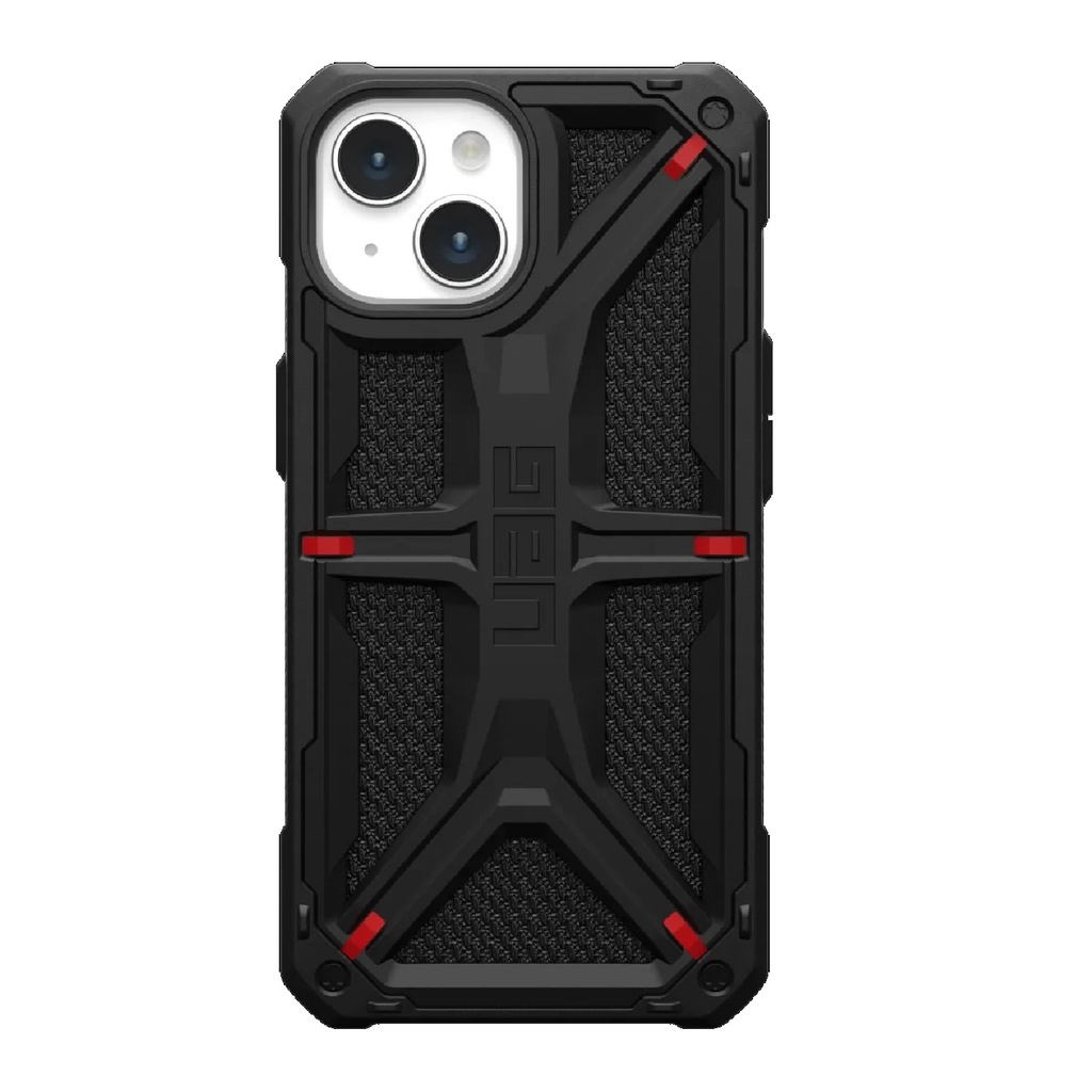840283909658 UAG Monarch Kevlar Apple iPhone 15 (6.1") Rugged Case - Kevlar Black (114289113940), 20ft. Drop Protection (6M), 10 Years Warranty