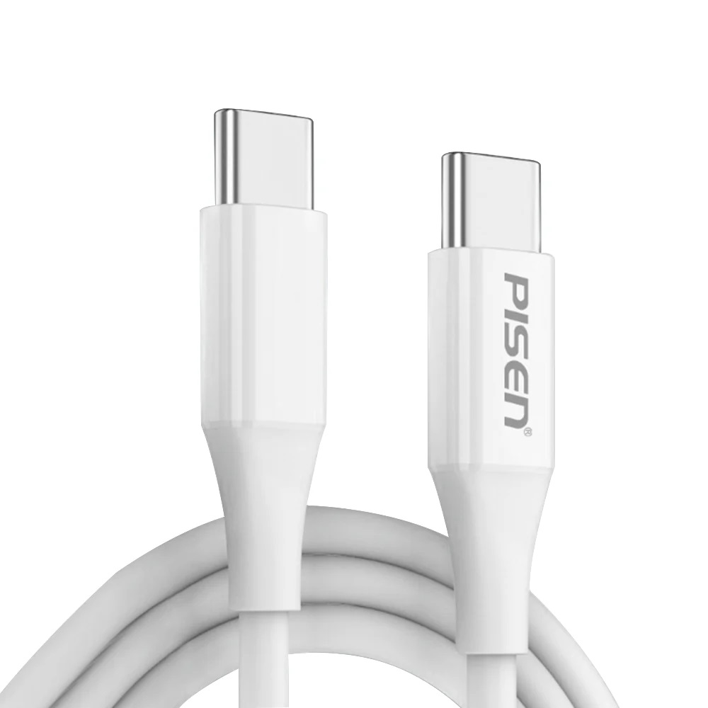 6902957271639 Pisen Mr White USB-C to USB-C PD 60W Cable (1M) - Support Both Fast Charge and Data Cable, SR Bend Resistant, High Efficiency, Reversible