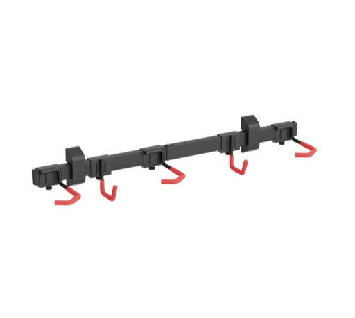 6956745179324 Brateck LBM09-03 CATCH-ALL WALL MOUNTED BIKE RACK FOR 3 BIKES (Black) (LS)