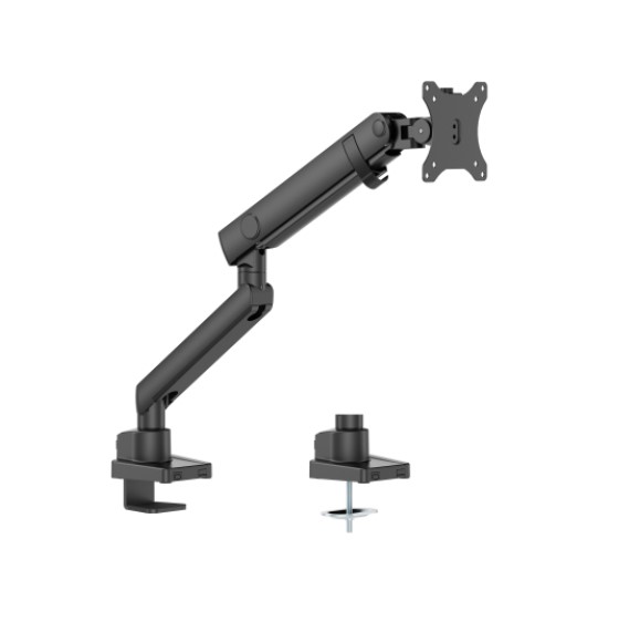 6956745180719 Brateck LDT84-C012-B SINGLE SCREEN SLIM HEAVY-DUTY MECHANICAL SPRING MONITOR ARM BLACK (LS)
