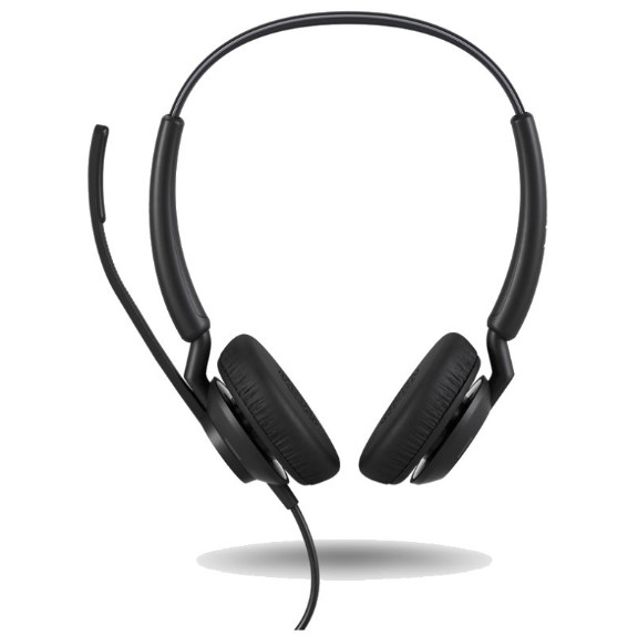 SPJ-E-40-MS-S-A Jabra Engage 40 (Inline Link) MS Teams Stereo USB-A Corded Headsets,Lightweight  sturdy, Double the mic, Busylight, Hearing Protection, Audio Quality