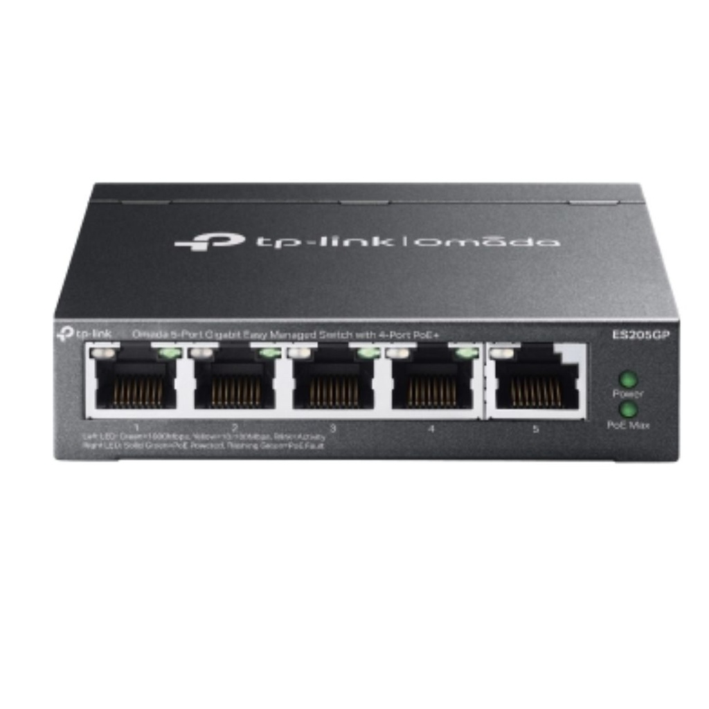 8885020620931 TP-Link ES205GP Omada 5-Port Gigabit Easy Managed Switch with 4-Port PoE+