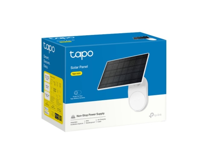 8885020620405 TP-Link Tapo A201 Solar Panel, Compatible with all Tapo Battery Cameras (Tapo C420, Tapo C410, and Tapo C400)