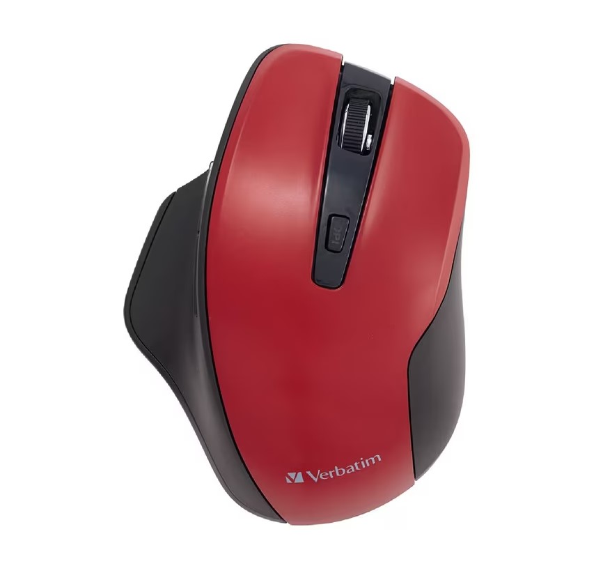 23942702436 Verbatim Silent Ergonomic Wireless LED Mouse Red