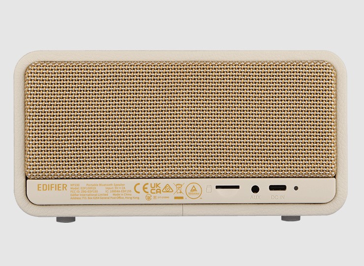 6923520286409 Edifier MP230 WHITE Portable Bluetooth Retro Speaker - Bluetooth 5.0, AUX, micro SD, USB Audio Streaming, 10hrs Battery Life