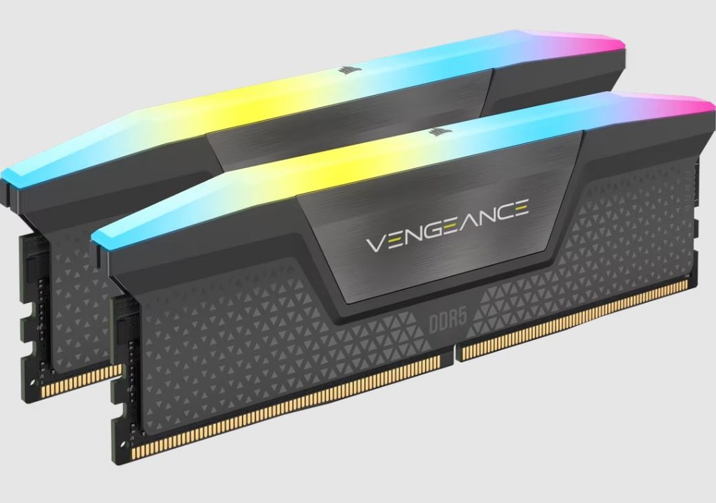 840006672449 Corsair VENGEANCE® RGB 64GB (2x32GB) DDR5 DRAM 6000MT/s CL30 AMD EXPO  Intel XMP Memory Kit