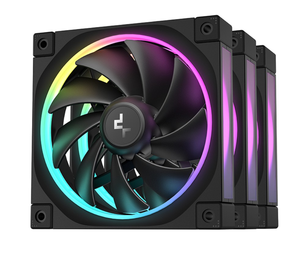 6933412711087 DeepCool FL12 3IN1 (3-Pack) 120mm Unique ARGB Fans, Low Noise, 4-pin PWM, Fluid Dynamic Bearing, Addressable RGB LED