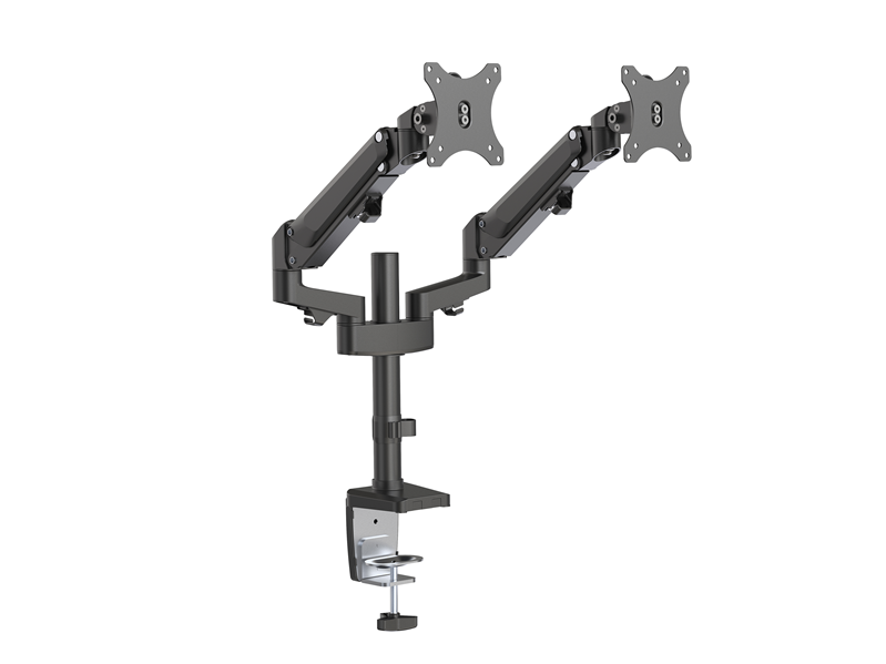 6956745161787 Brateck Dual Monitors Heavy-Duty Aluminum Gas Spring Monitor Arm Fit Most 17''-32'' Up to 12kg per screen VESA 75x75/100x100
