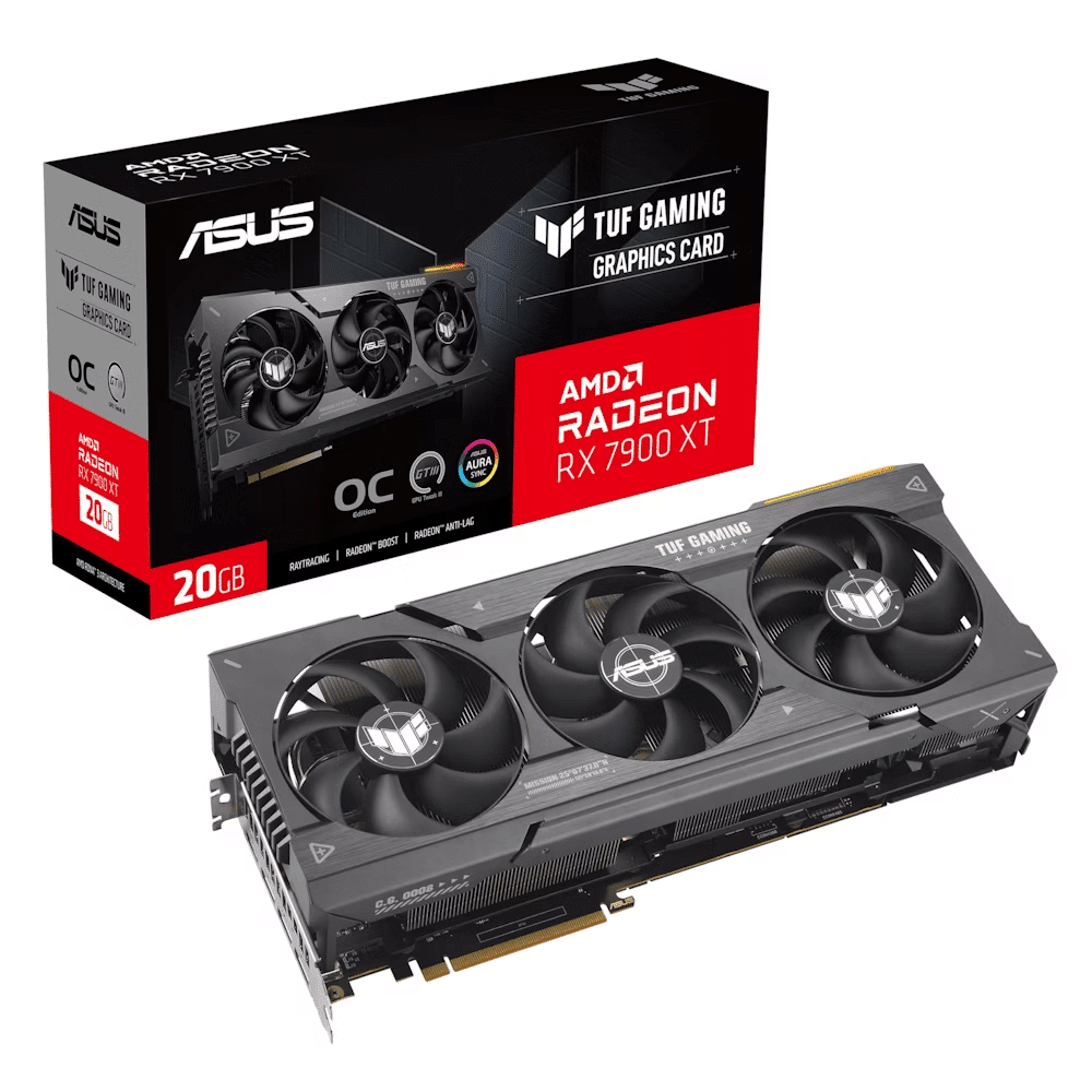 TUF-RX7900XT-O20G-GAMING ASUS TUF Gaming Radeon RX 7900 XT 20G GDDR6 Graphics Card HDMI / DUAL DP