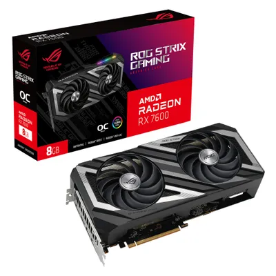 ROG-STRIX-RX7600-O8G-GAMING ASUS  ROG STRIX RX7600 O8G GAMING, OC, 8GGDDR6 HDMI / DP
