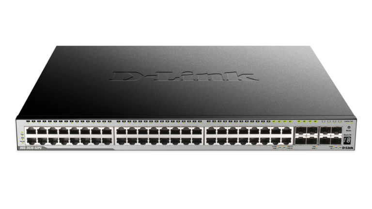 DGS-3630-52PC 52-Port Gigabit xStack Layer 3+ Managed Stackable PoE Switch with 48 PoE 1000Base-T and 4 10 GbE SFP+ Ports. PoE budget 370W (740 with DPS-700). (Adva