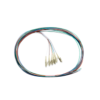 015.012.1405 Fibre Pigtail LC OM4 Multimode 2m - 6 Pack Rainbow. Backward Compatible With OM3