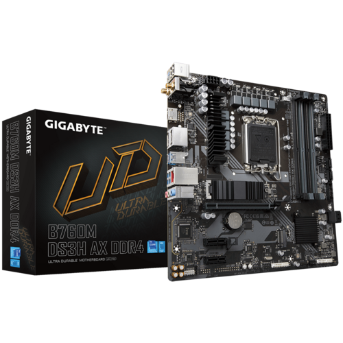GA-B760M-DS3H-AX-DDR4 B760M DS3H AX DDR4 Micro ATX LGA1700 Motherboard