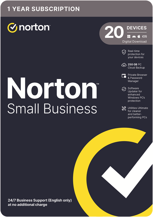 SNN-SB-250G-20D Norton Small Business 250GB AU 1 User  20 Devices 12 Months, Digital Key via Email (Available on Leader Cloud)