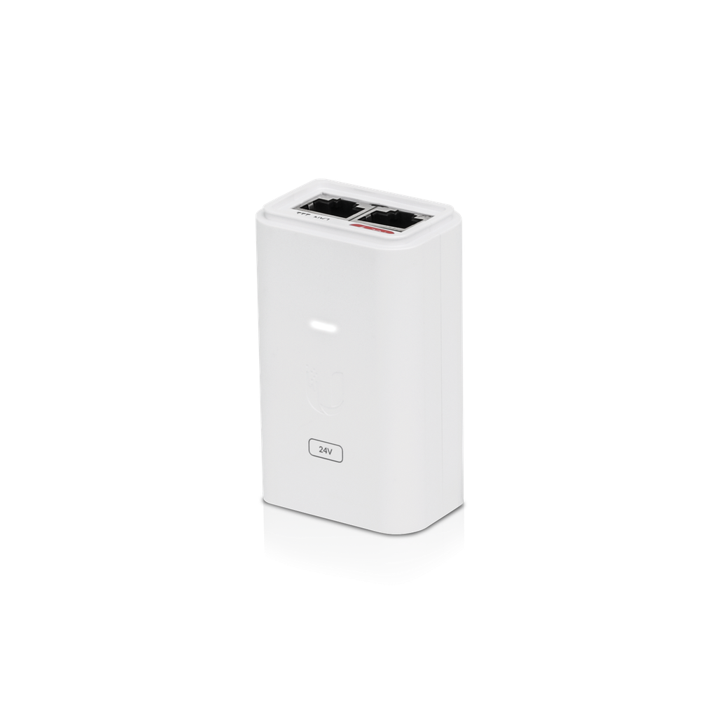 817882023504 Ubiquiti POE Injector, 24VDC, 24W, Gigabit Ethernet, ESD protection  LED, Surge and Clamping Protection,Maximum Surge Discharge, 2Yr Warr