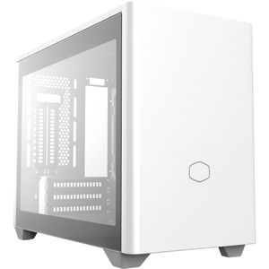NR200P TG W Cooler Master NR200P TG + Mesh ITX Case with GPU Riser White