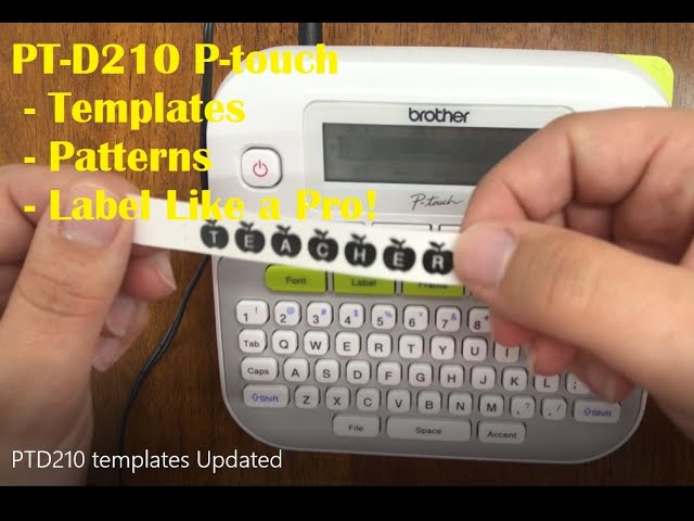 PT-D210 *NEW* GRAY/WHITE ACCENT GREEN DESKTOP LABELLER - 3.5-12MM TZE TAPE MODEL